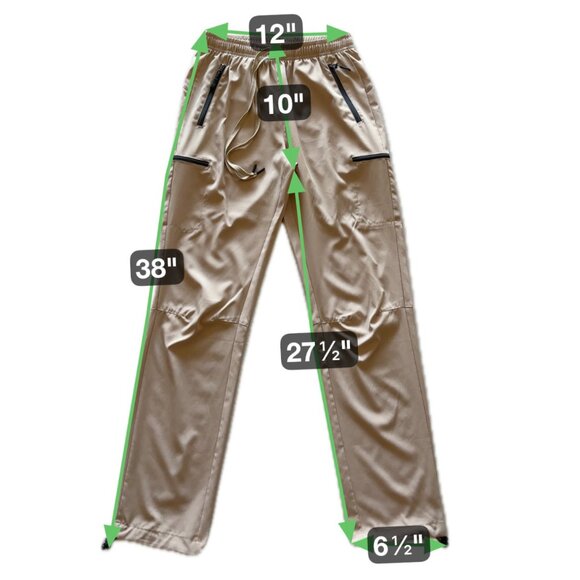 Women’s URBEST Beige Stretch Jogger Pants XS Techwear Style - Picture 7 of 9